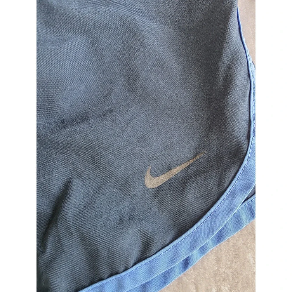 Nike Dri-FIT Women's Small Gray Blue Running Shorts Athletic Activewear